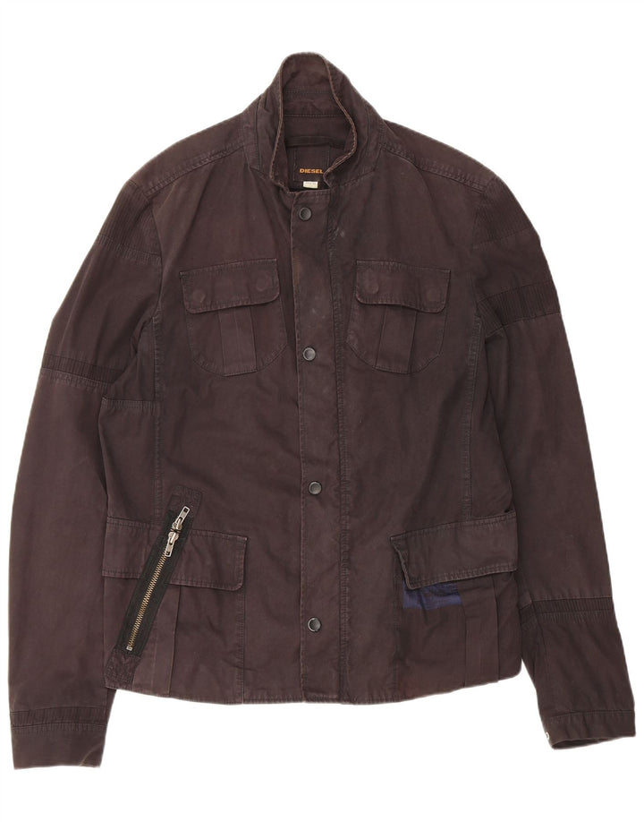 Jaqueta utilitária feminina Diesel UK 18 XL algodão preto