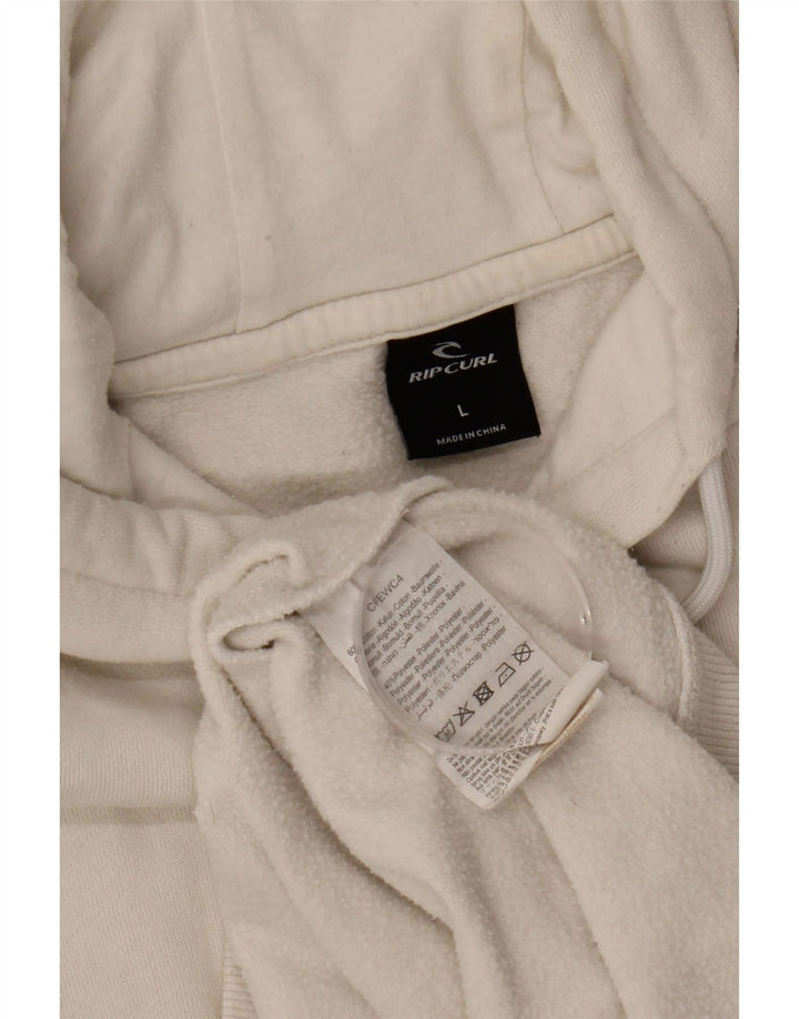 Suéter masculino com capuz RIP CURL grande algodão branco