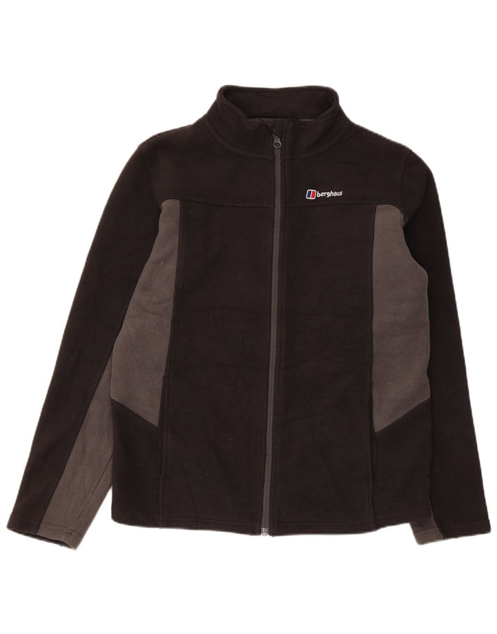 Jaqueta de lã masculina Berghaus 12-13 anos preto colorblock poliéster