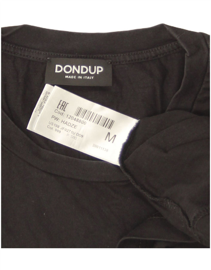 Camiseta masculina Dondup Top médio algodão preto