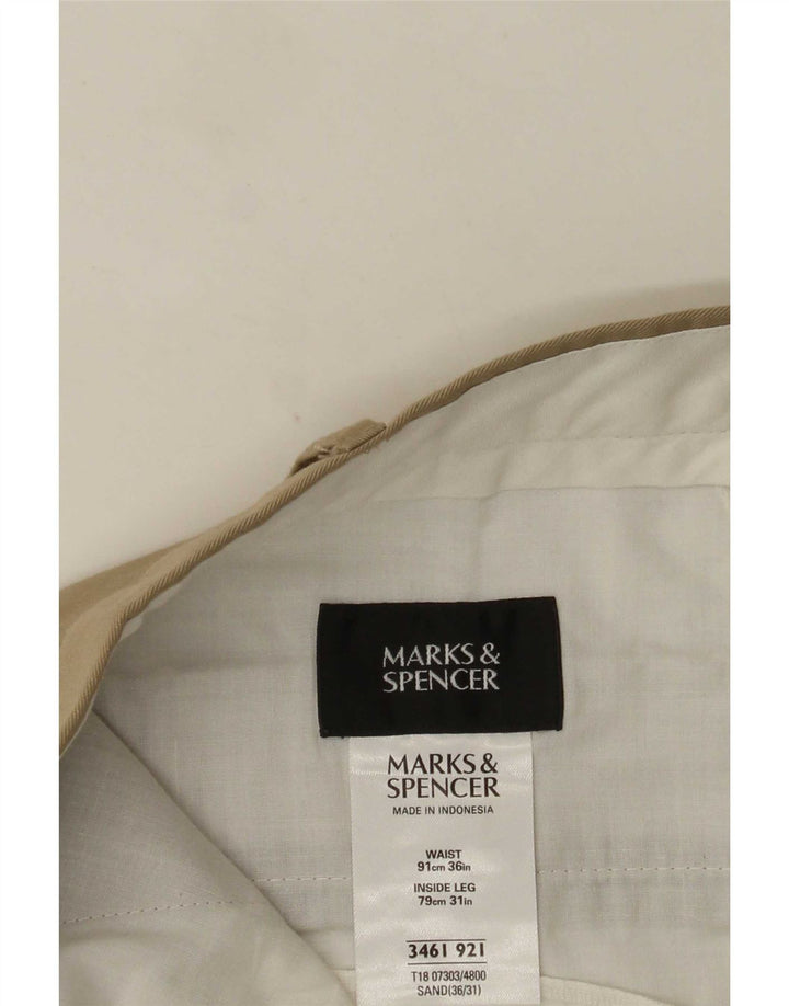 Calça masculina Marks & Spencer com pegged suit W36 L31 poliéster bege