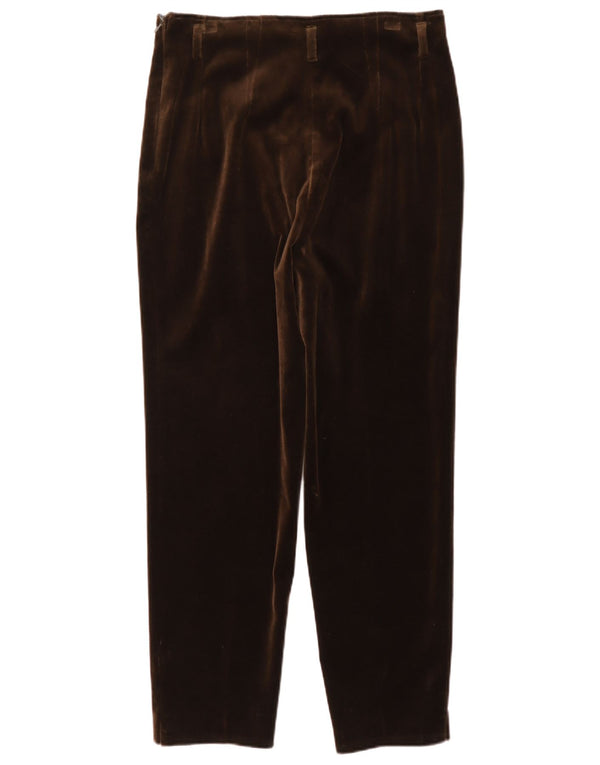 Calça feminina vintage cônica de veludo W30 L26 marrom