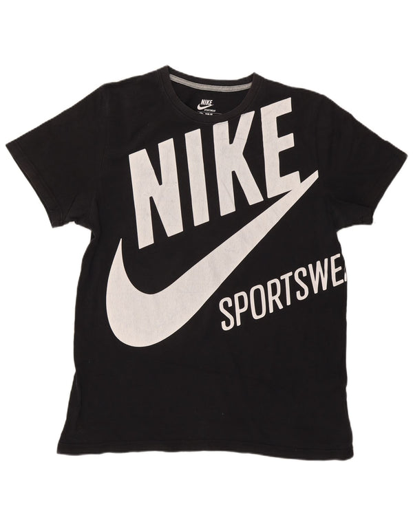 Camiseta masculina Nike Slim Fit gráfica top 2XL algodão preto
