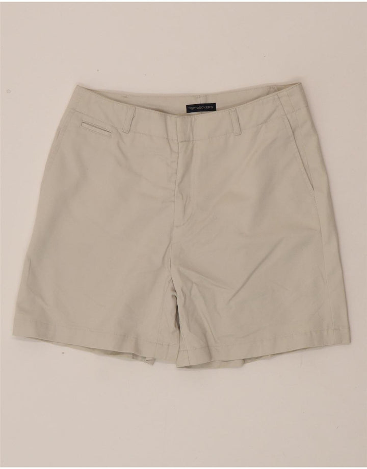 DOCKERS Womens Chino Shorts US 6 Medium W30  Grey Cotton Vintage Dockers and Second-Hand Dockers from Messina Hembry 