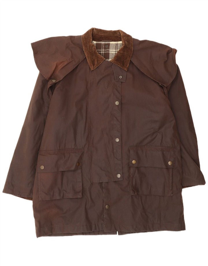 Jaqueta masculina de algodão encerado Derby UK 40 grande marrom