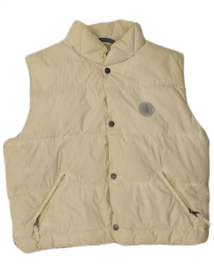 Colete acolchoado masculino Murphy & Nye UK 38 médio off white