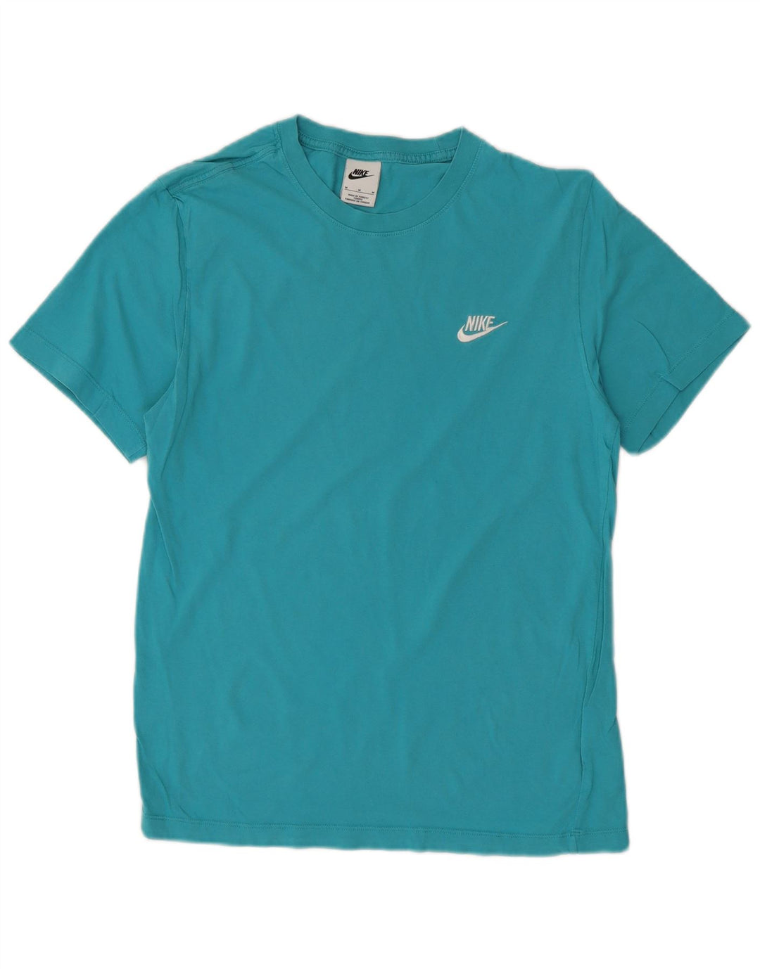 Camiseta masculina NIKE Top médio azul algodão