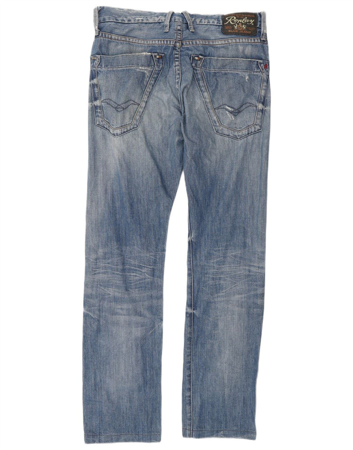 REPLAY Womens Straight Jeans W32 L32 Blue