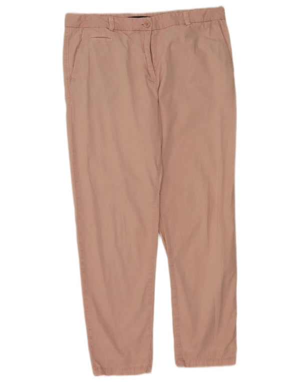 Calça chino reta feminina Marks & Spencer Reino Unido 14 grande W34 L28 rosa