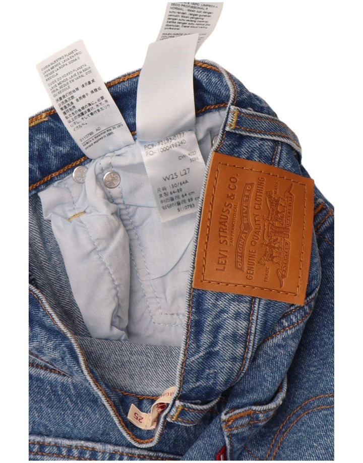 Jeans feminino Levi's Ribcage Straight W25 L27 Azul Algodão