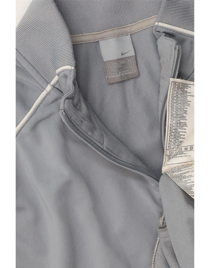 NIKE Mens Tracksuit Top Jacket UK 44/46 XL Azul Poliéster