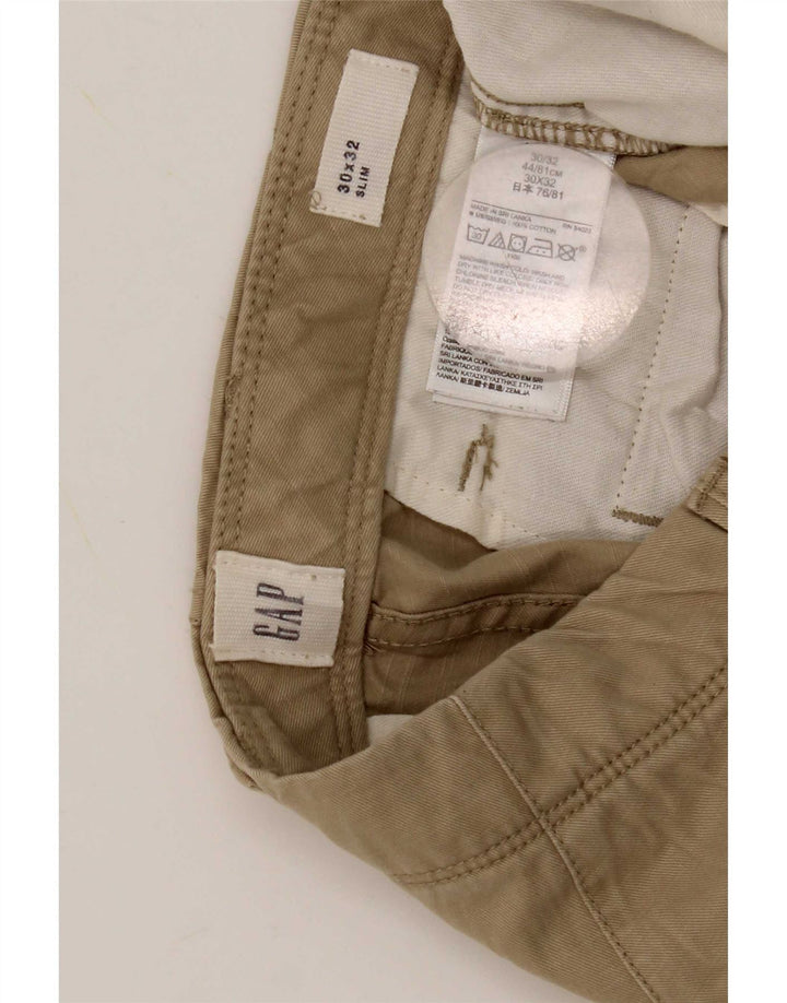 Calça Chino Slim Masculina Gap W30 L32 Algodão Bege