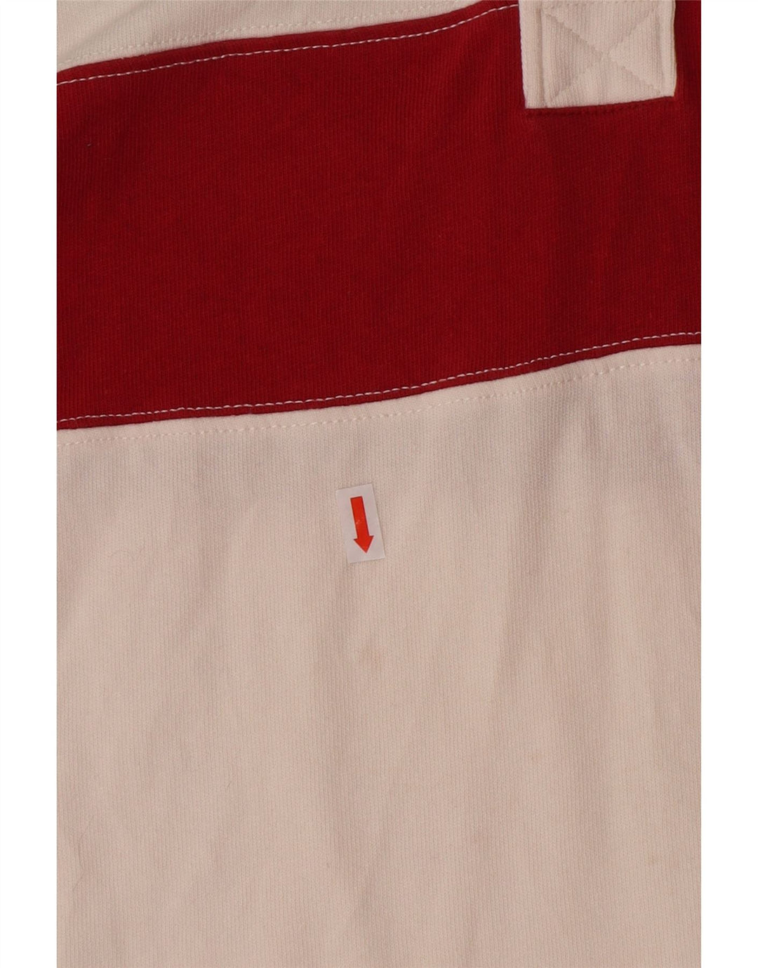 Camisa pólo de rugby masculina de manga comprida Fat Face grande bloco colorido branco