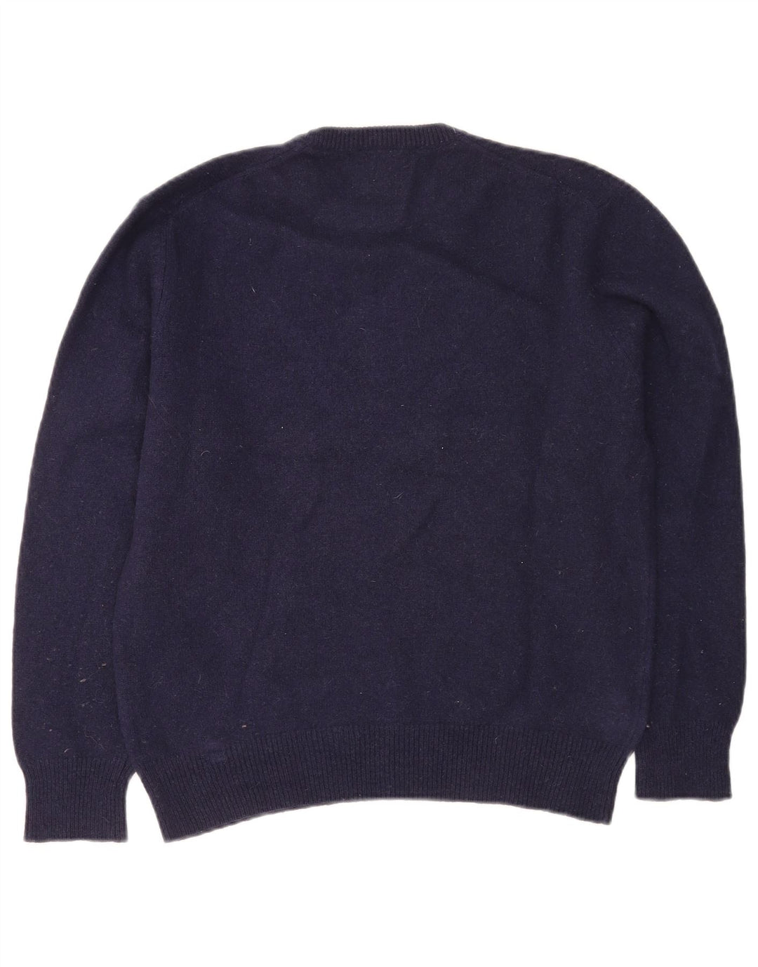 Suéter feminino Kappa com gola redonda UK 14 lã azul marinho médio
