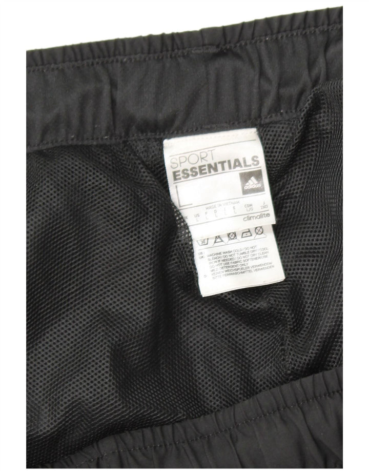 Calça de treino masculina Adidas grande poliéster preto