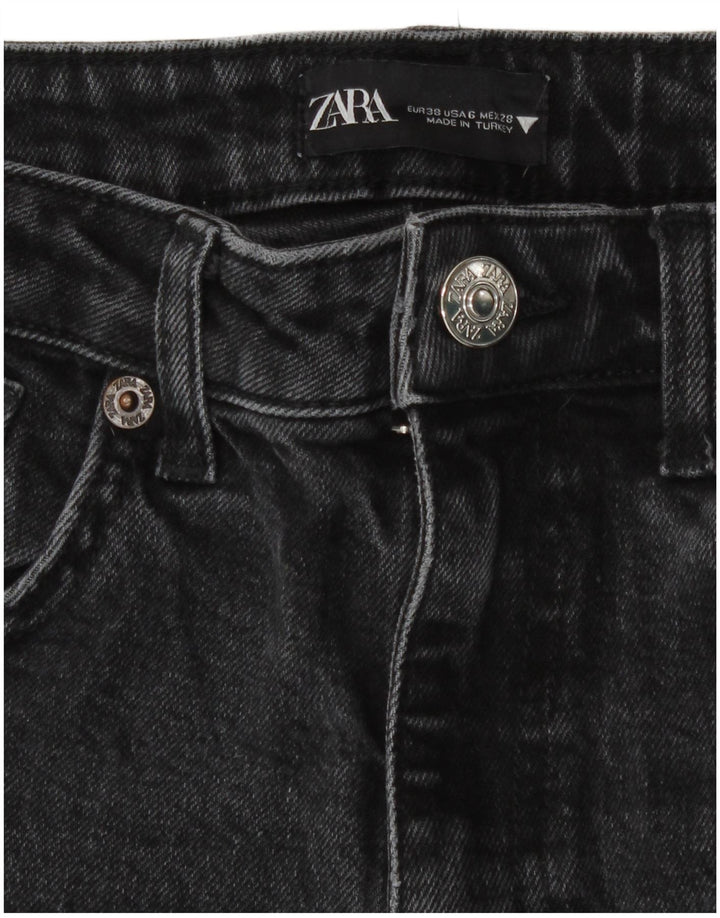 Calça jeans reta feminina Zara EU 38 pequena W28 L26 cinza