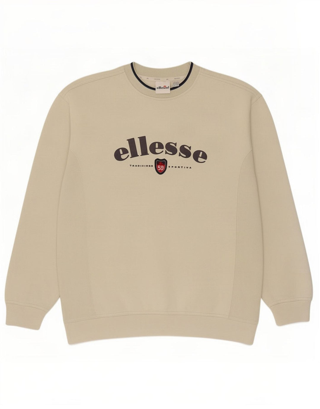 Ellesse moletom gráfico masculino jumper UK 42/44 grande bege