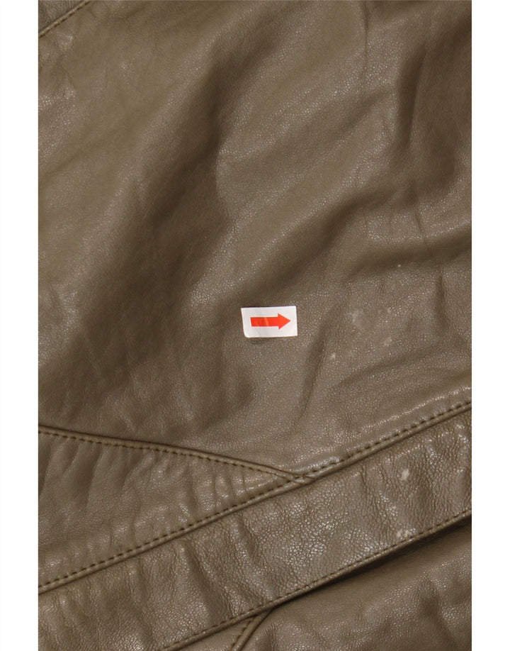 Jaqueta de couro masculina VINTAGE IT 56 3XL couro marrom