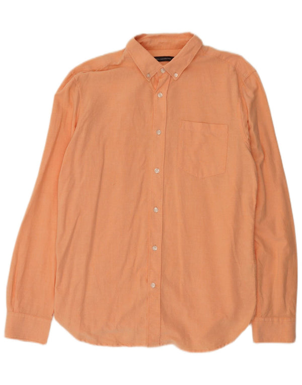 Camisa masculina French Connection algodão laranja médio