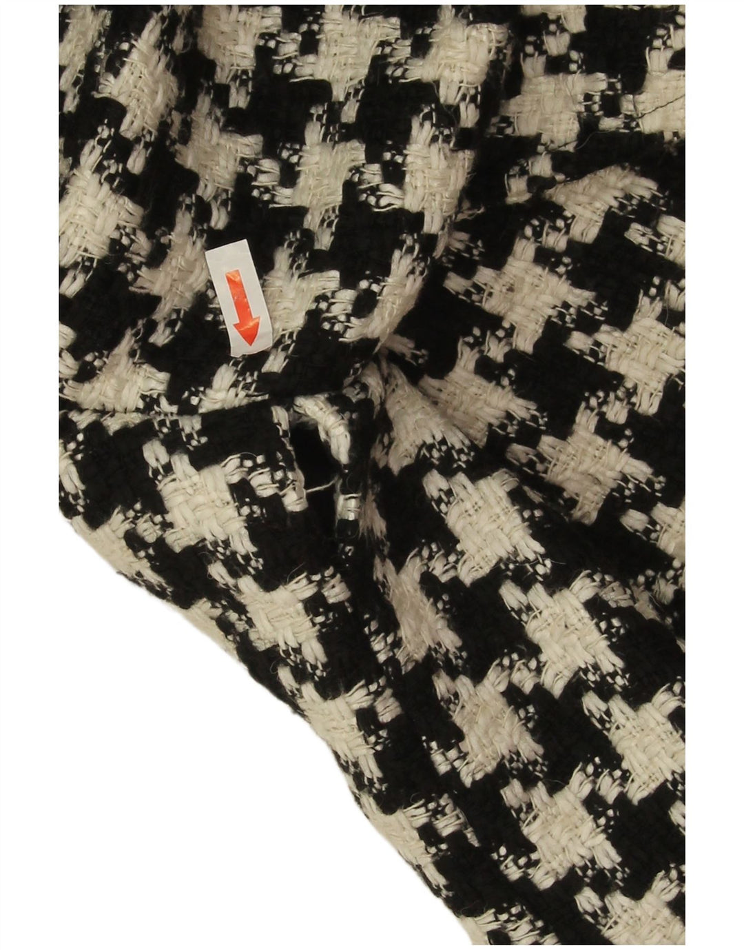 Sobretudo feminino grande Koton UK 10 pequeno preto houndstooth lã