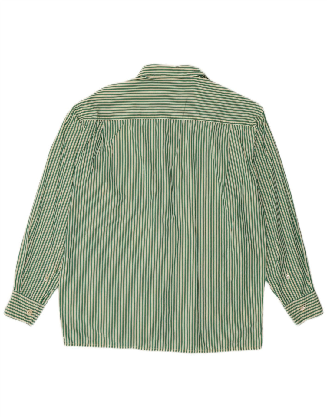 Camisa feminina de fim de semana MAX MARA UK 16 listra verde grande
