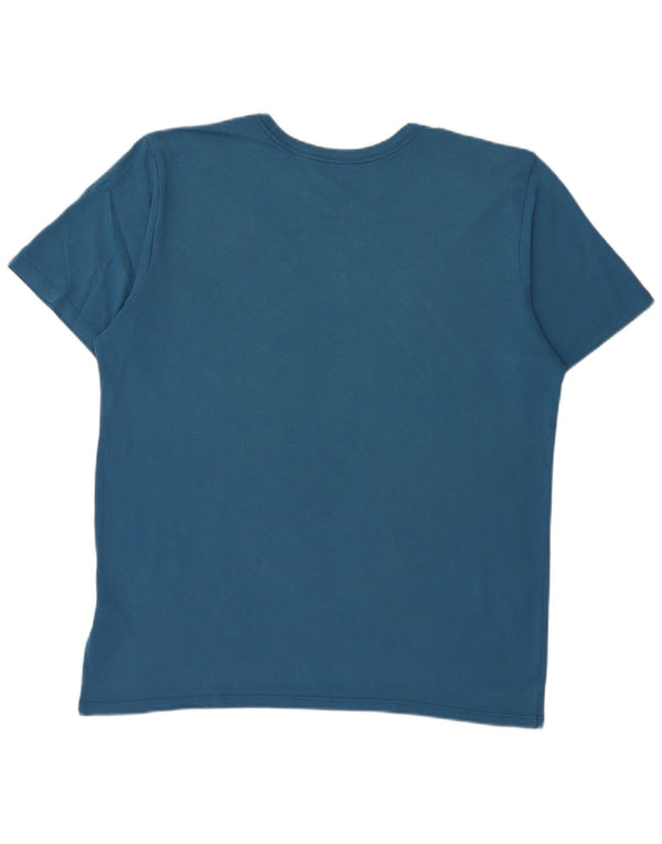 NIKE Mens Athletic Cut Graphic T-Shirt Top Large Blue Cotton