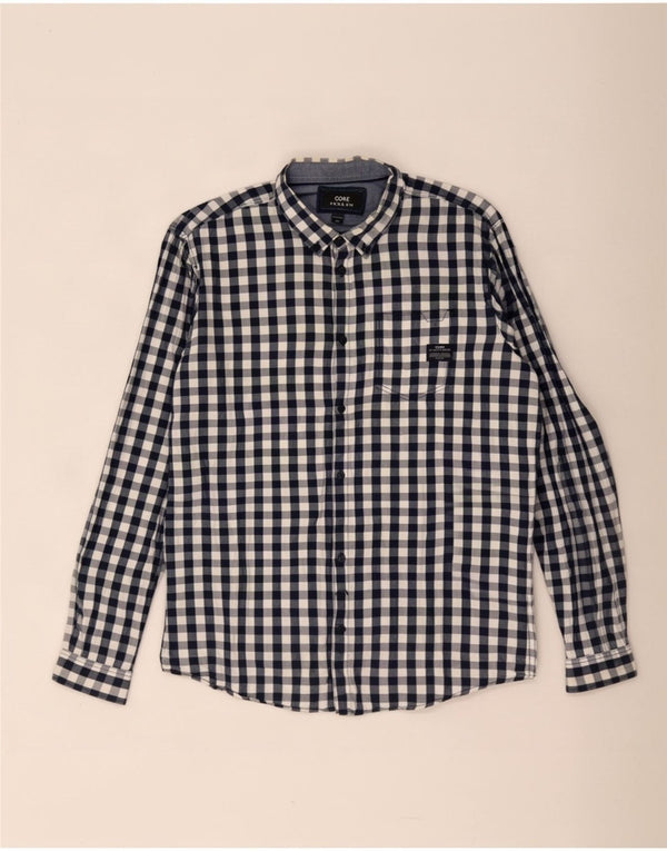 Camisa masculina Jack & Jones 2XL algodão guingão azul