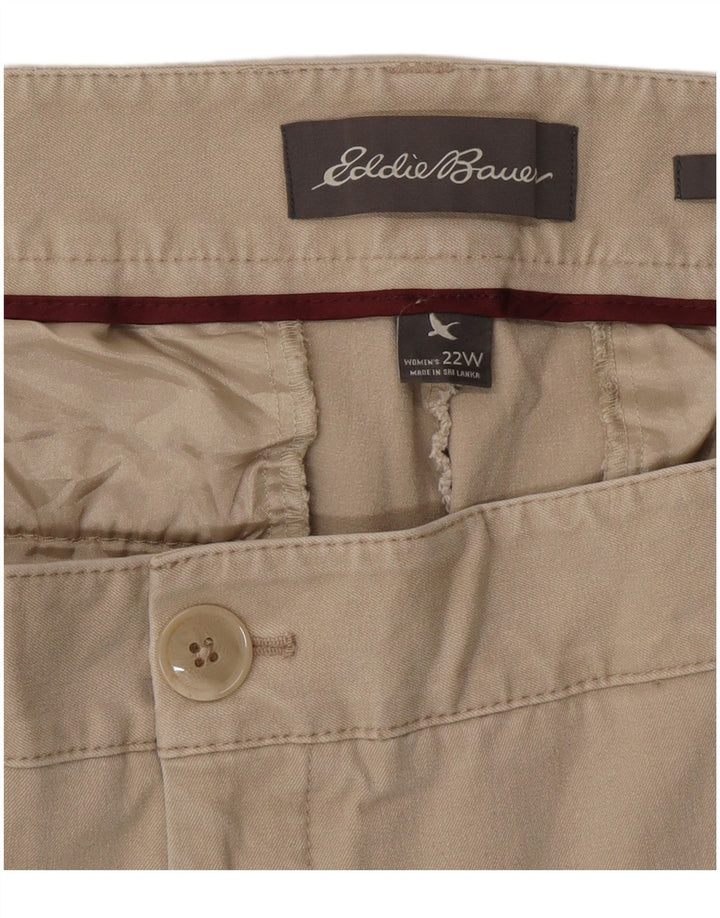 EDDIE BAUER Calça feminina casual com ajuste curvilíneo EUA 22 3XL W44 L30 bege