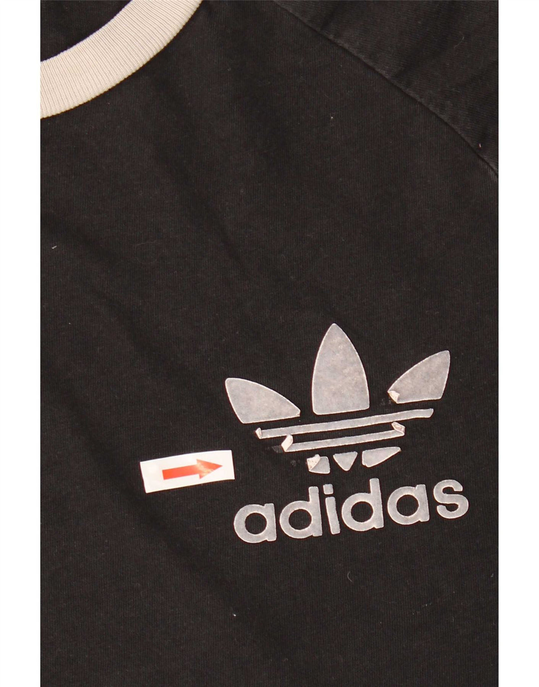 Adidas Mens Camiseta Top Grande Algodão Colorblock Preto