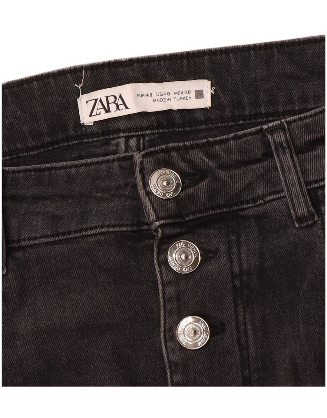 Zara Jeans Skinny Feminino EU 40 Médio W30 L27 Preto