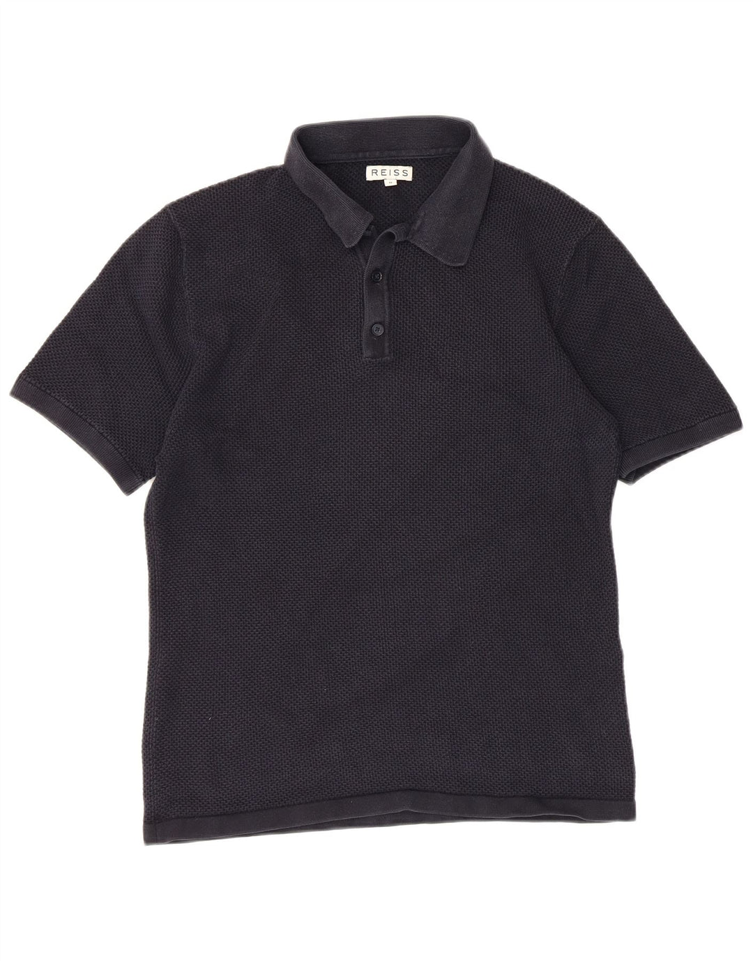 Camisa polo masculina Reiss média azul marinho
