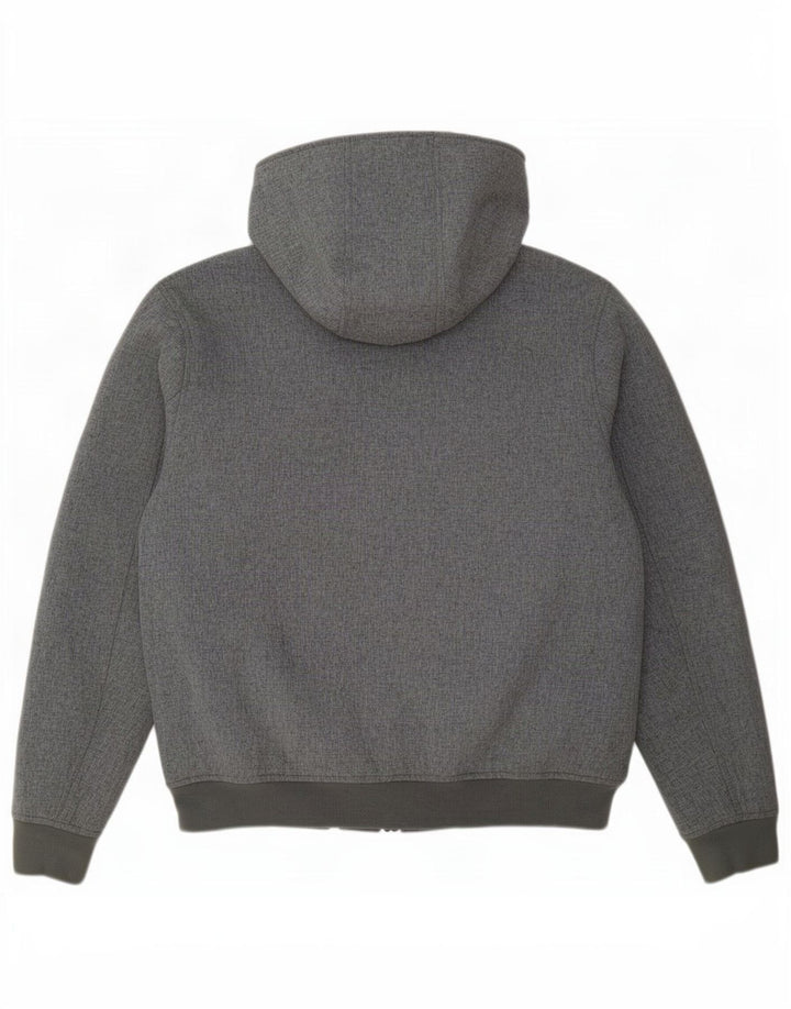 Tommy Hilfiger Suéter masculino com capuz e zíper cinza médio poliéster