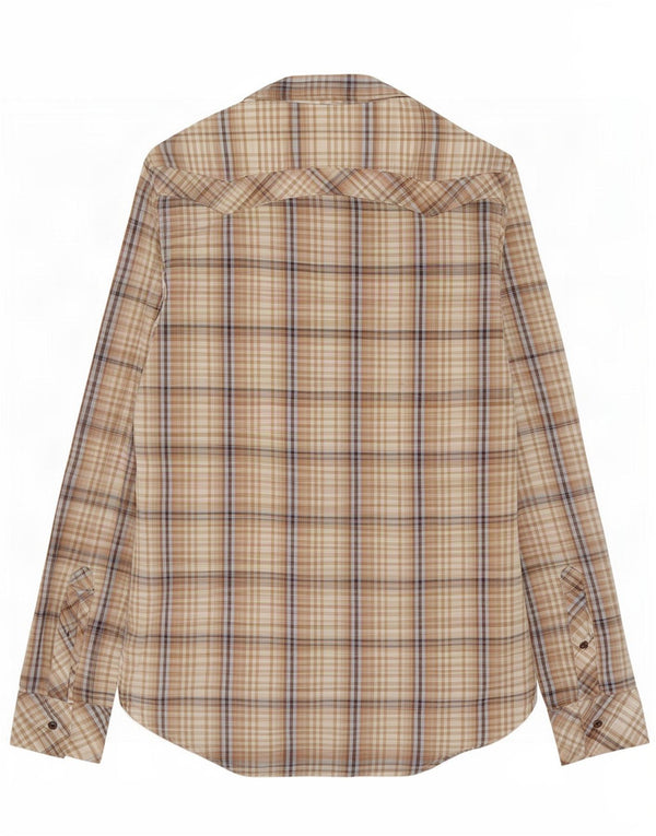 Diesel Camisa Masculina Grande Xadrez Bege