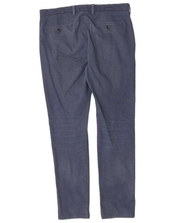 Calça cargo skinny masculina Marks & Spencer W34 L31 algodão azul marinho
