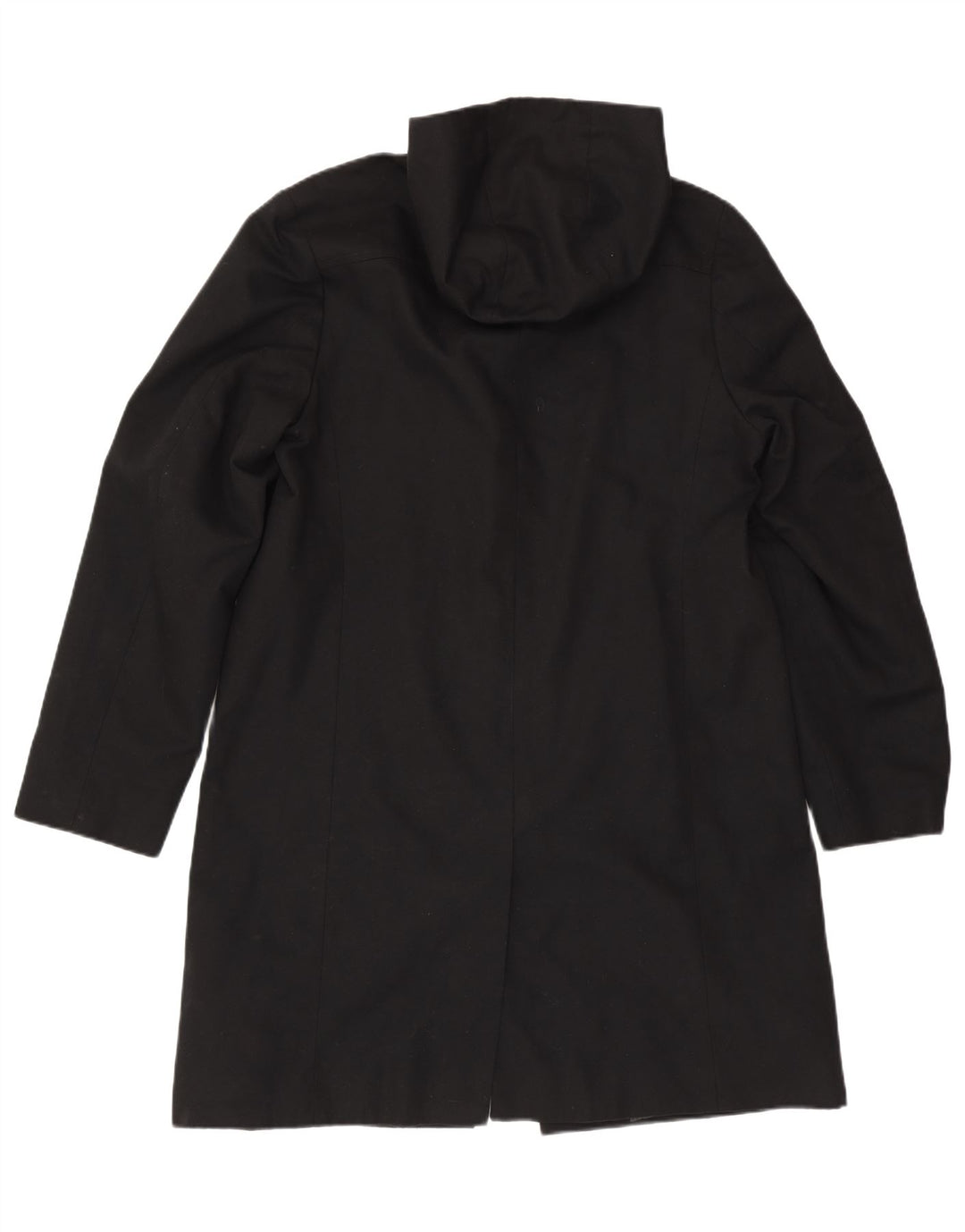 Sobretudo masculino VINTAGE com capuz UK 40 grande acetato preto