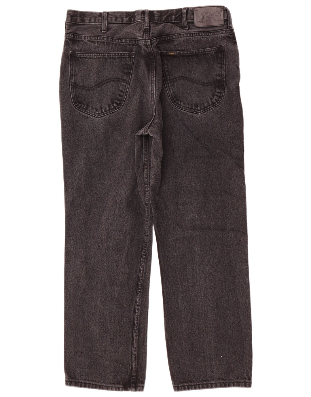 Lee Mens Brooklyn Comfort Straight Jeans W38 L30 Algodão Cinza