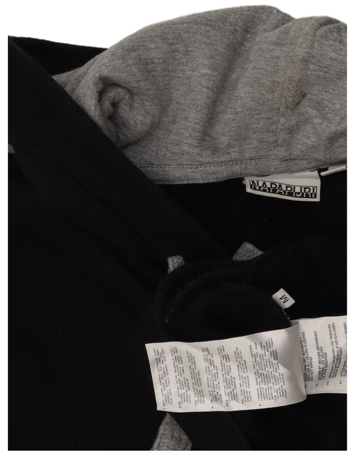 NAPAPIJRI moletom com capuz gráfico masculino médio algodão preto