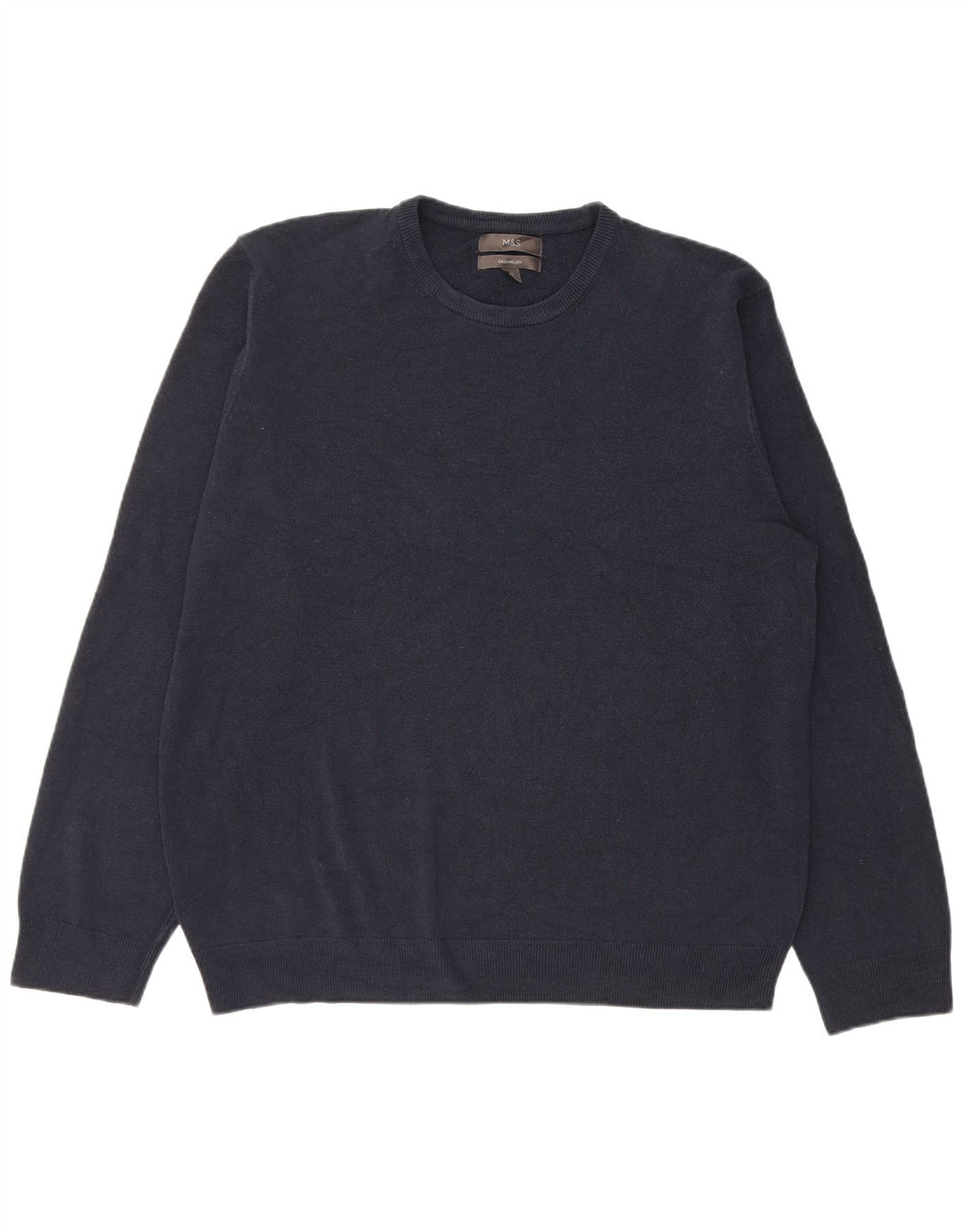 Suéter masculino Marks & Spencer com gola redonda 2XL azul marinho acrílico