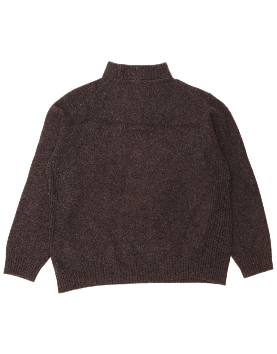 Suéter feminino Barbour com zíper e pescoço UK 20 2XL lã cinza