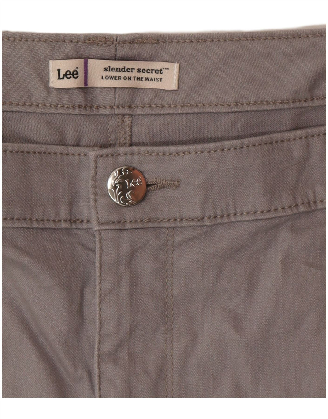 Shorts casuais femininos LEE Slender Secret W40 2XL cinza