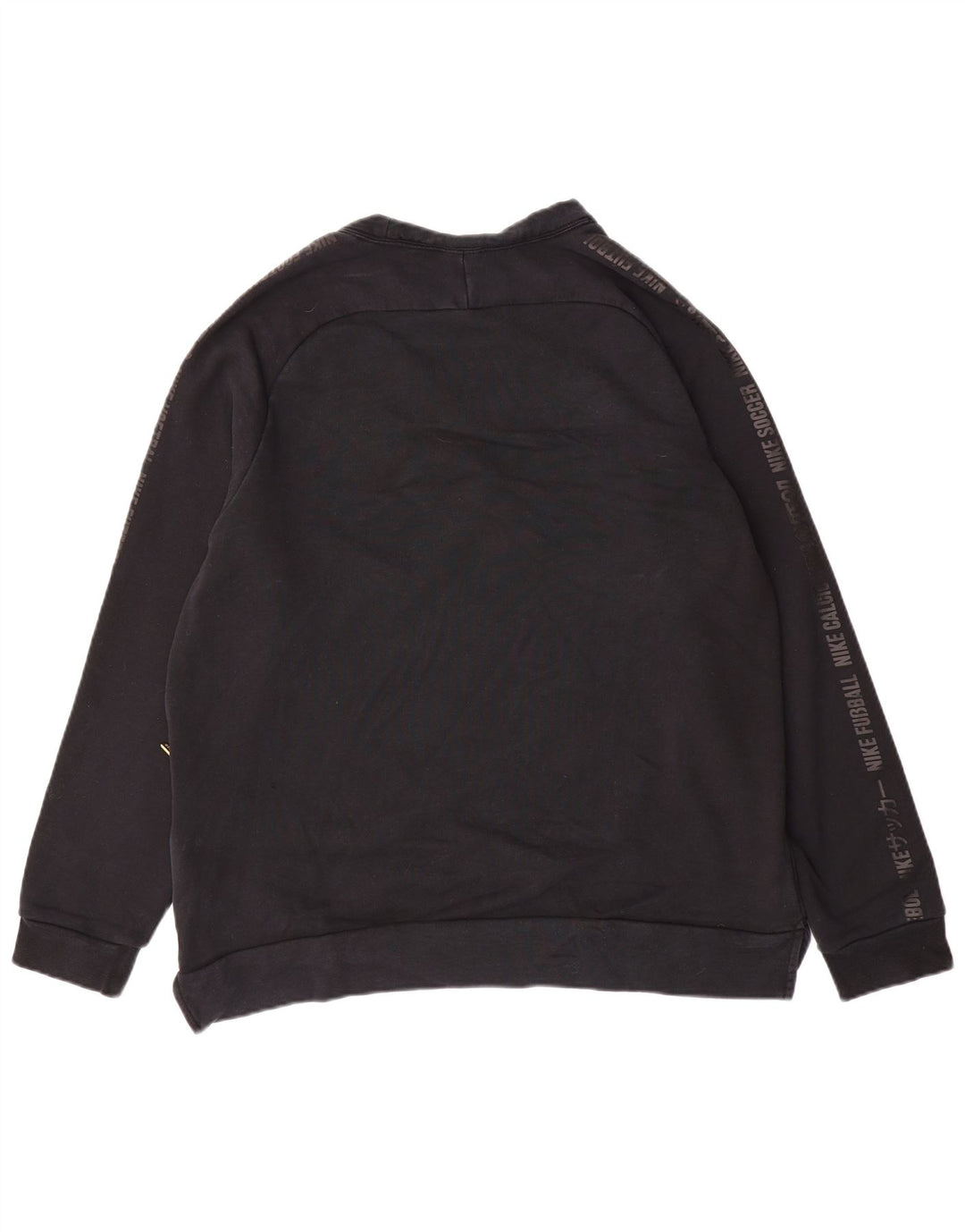 Nike masculino gráfico moletom jumper grande algodão preto