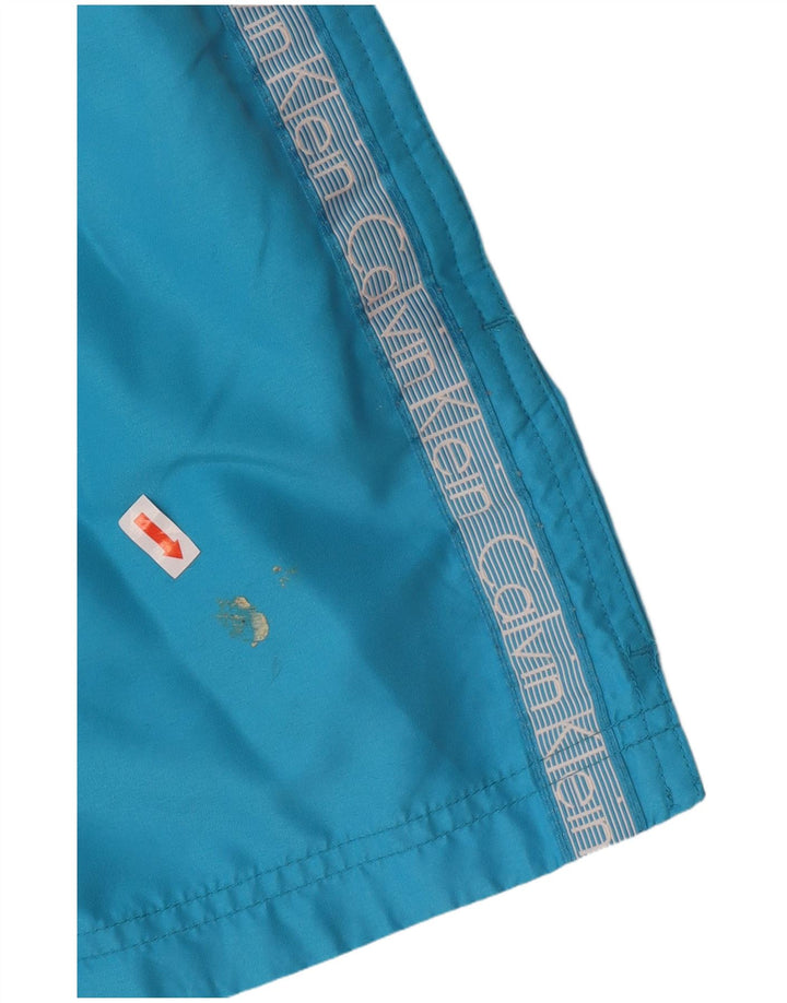CALVIN KLEIN Calção de banho masculino gráfico grande poliéster azul