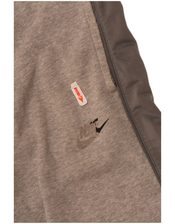 Calça de treino masculina Nike Joggers cinza médio algodão colorblock