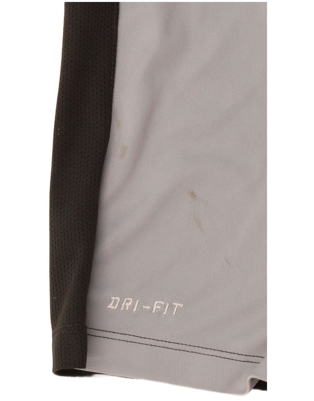 Camiseta masculina Nike Dri Fit Top grande cinza colorblock poliéster