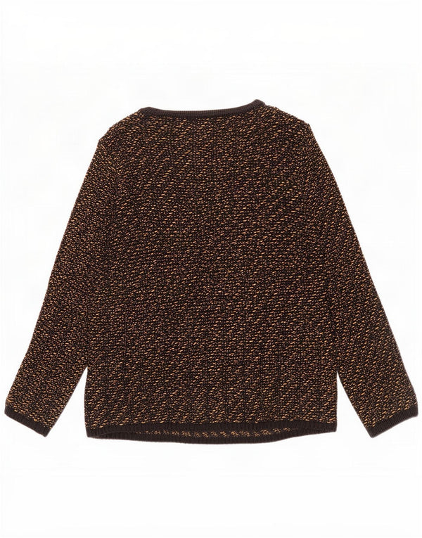 Marks & Spencer Womens Boat Neck Jumper Sweater UK 14 Medium Black Striped