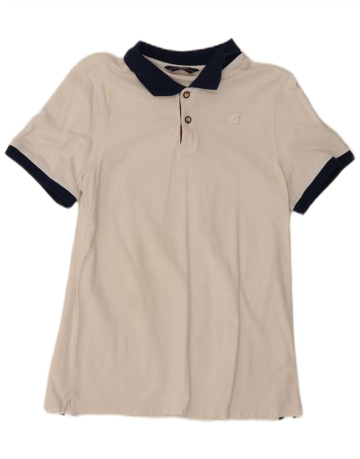 Camisa polo masculina K-WAY média branca