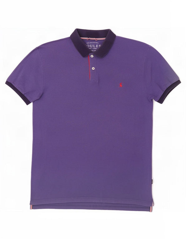 Camisa polo masculina Joules Slim Fit grande algodão roxo