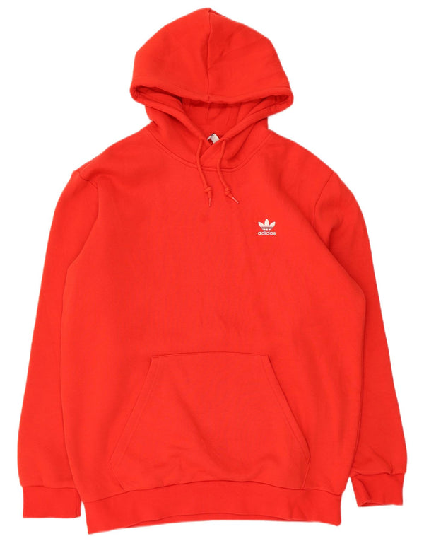 Adidas Mens Hoodie Jumper Grande Algodão Vermelho