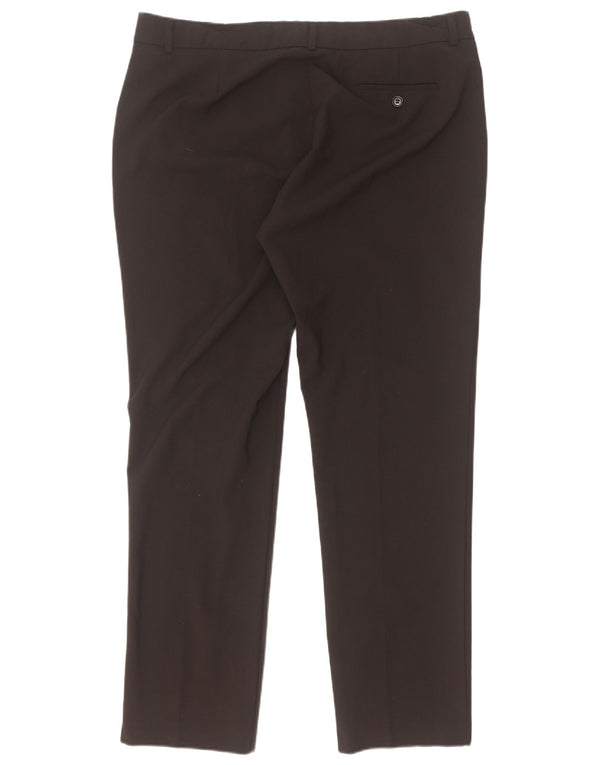 Calça feminina reta casual Marks & Spencer UK 16 grande W36 L31 preta