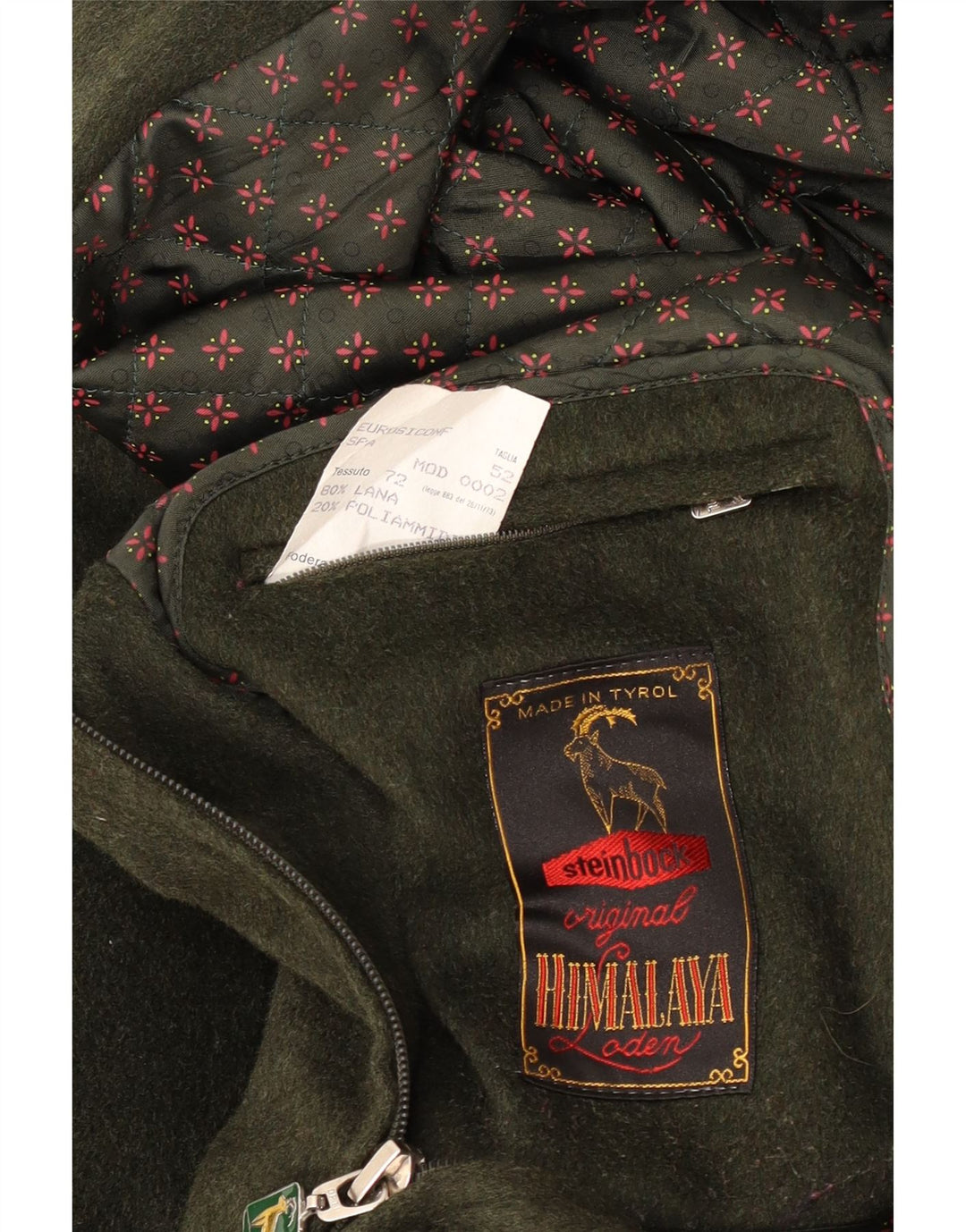 Jaqueta corta-vento masculina Steinbock Bomber EU 52 XL lã verde